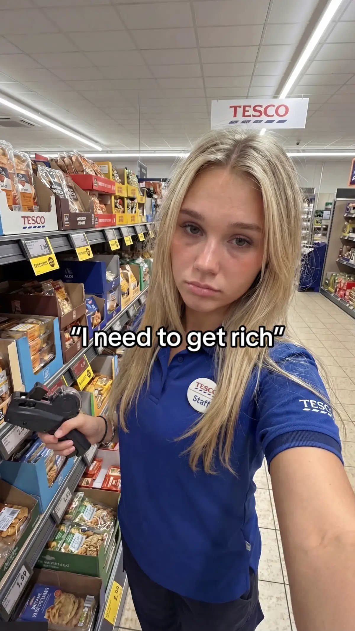 "I need to get rich"