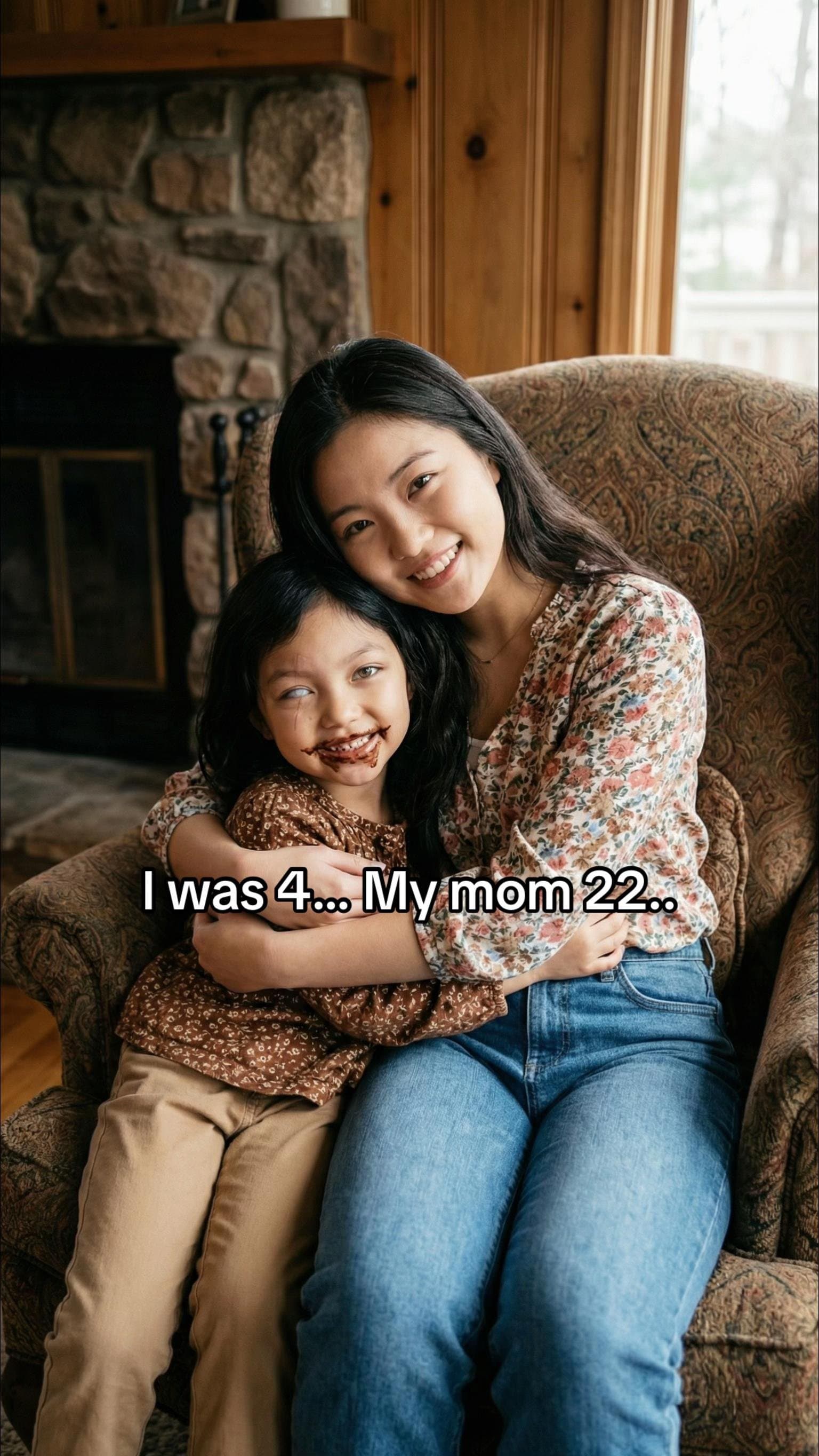 I was 4.. My mom 22..