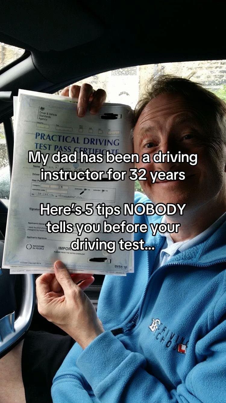 My dad has been a driving
instructor for 32 years
Here's 5 tips NOBODY
tells you…