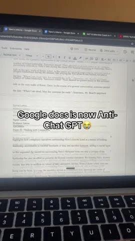 Google docs is now Anti-
Chat GPT😭