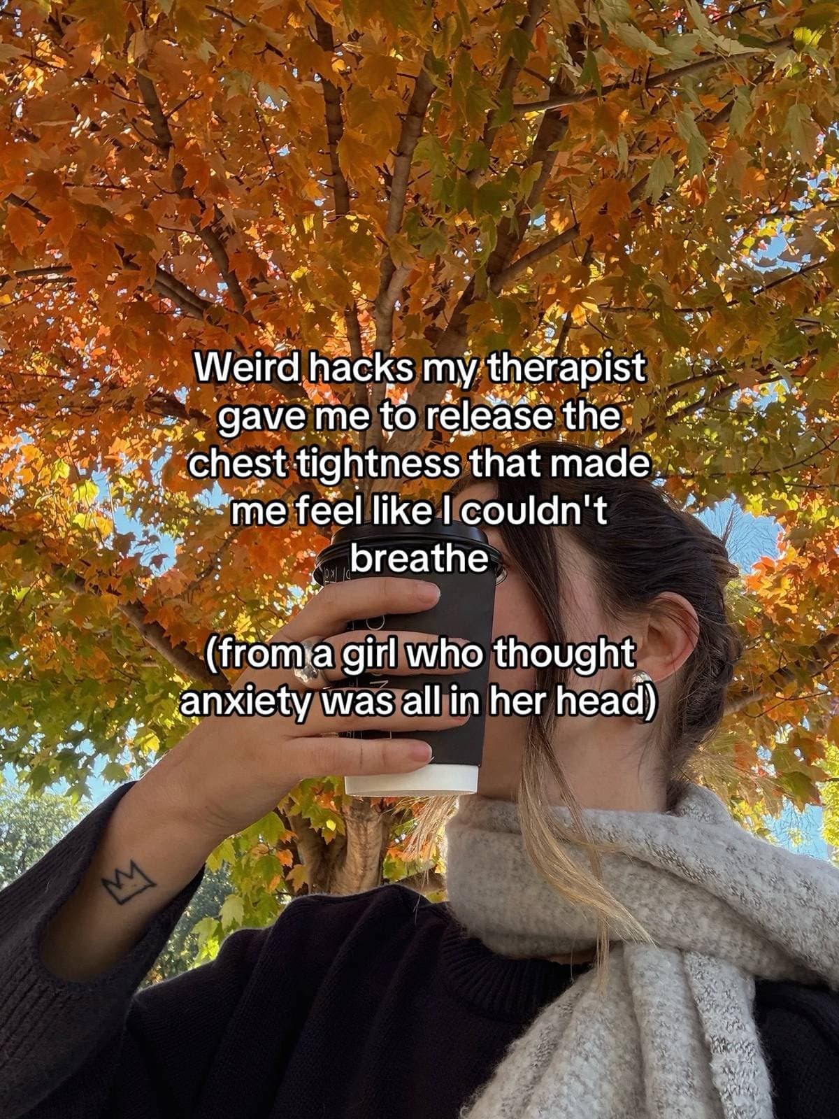 Weird hacks my therapist
gave me to release the
chest tightness that made
me fee…