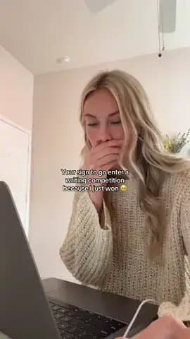 Your sign to go enter a
writing competition
because I just won 🥺

And there are…