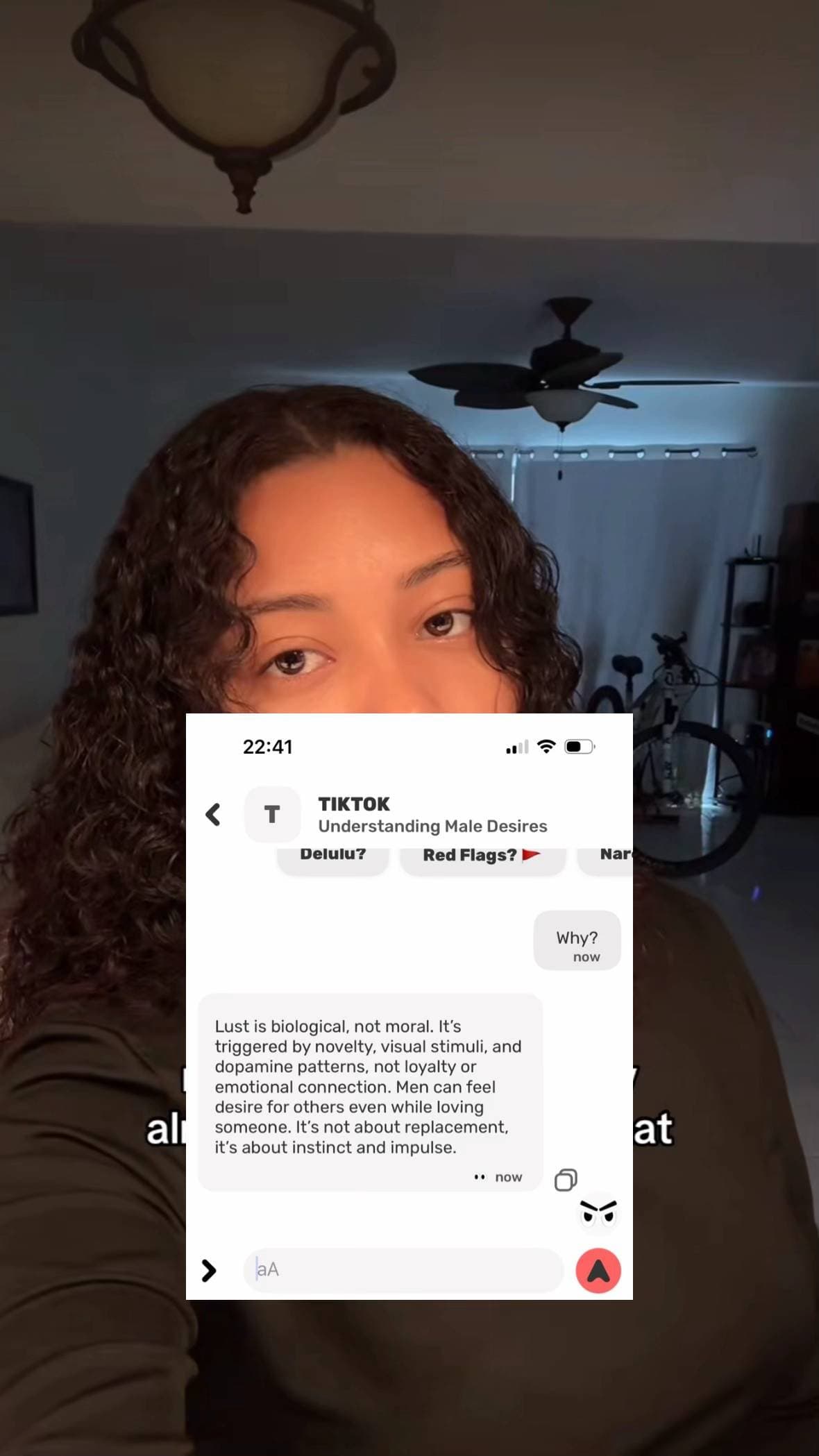 Why do men lust over
random girls when they
already have a woman that
loves them