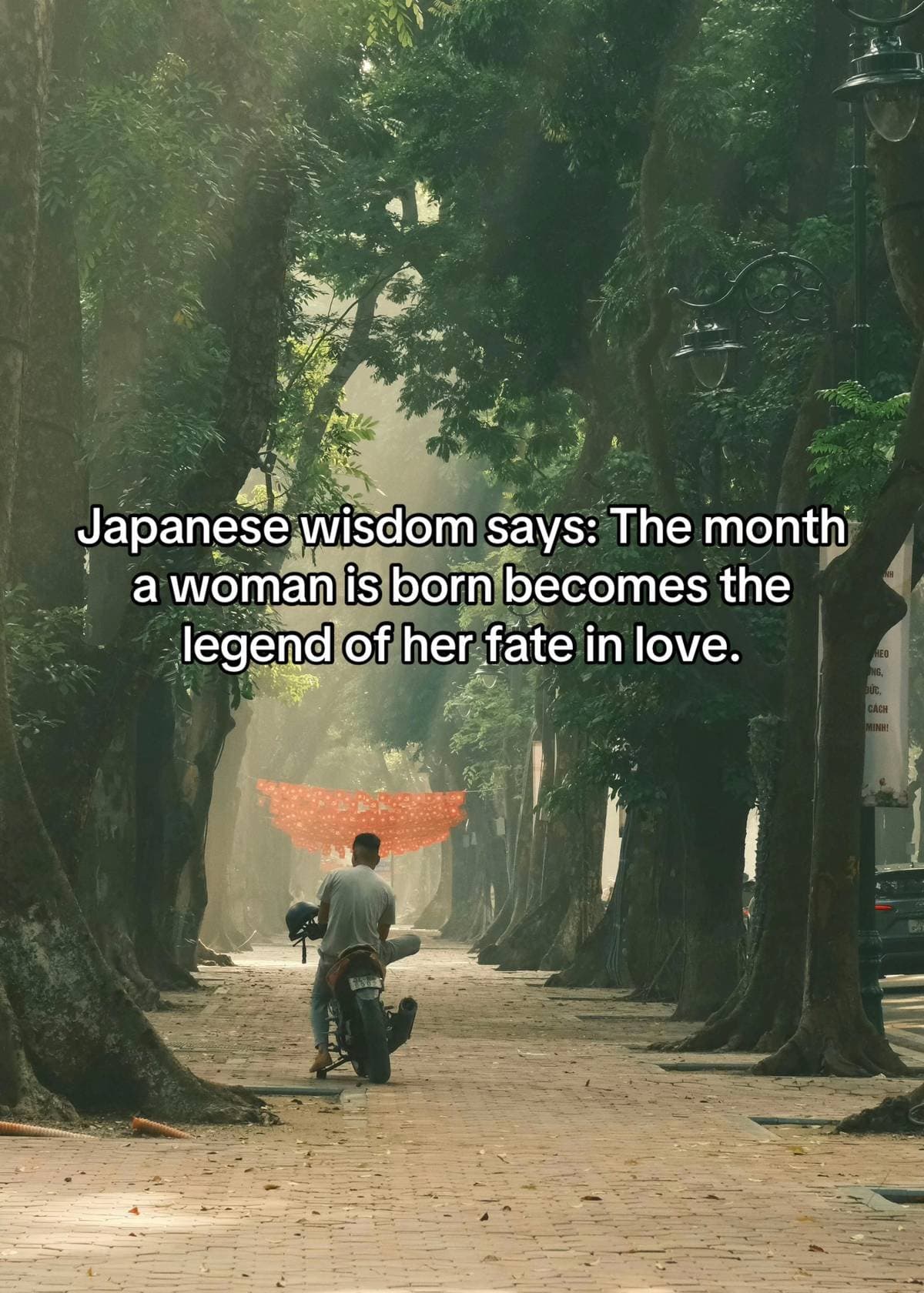 Japanese wisdom says: The month
a woman is born becomes the
legend of her fate i…