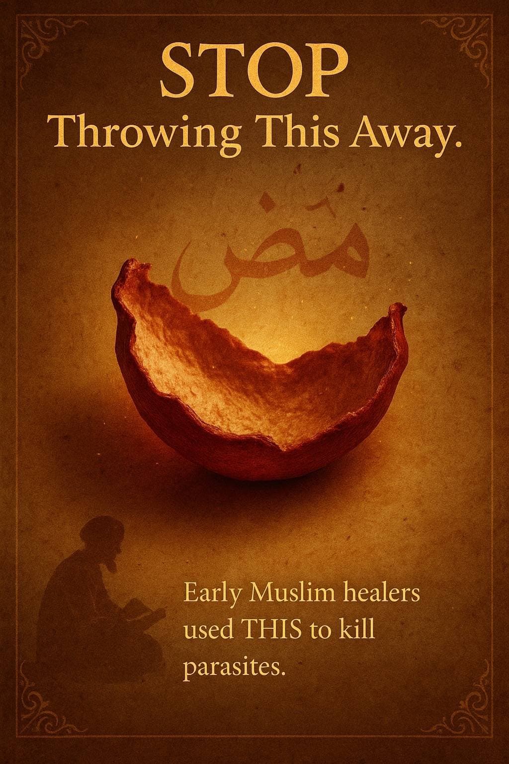 STOP
Throwing This Away.

Early Muslim healers
used THIS to kill
parasites.