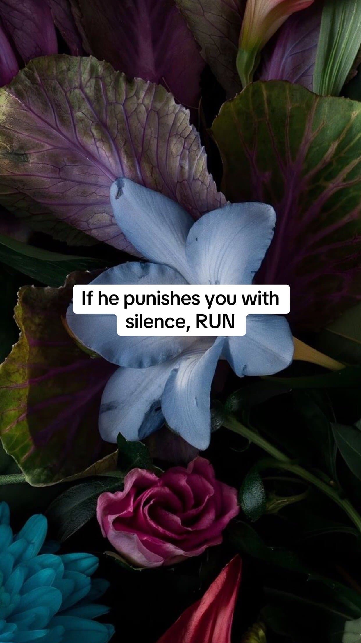 If he punishes you with
silence, RUN