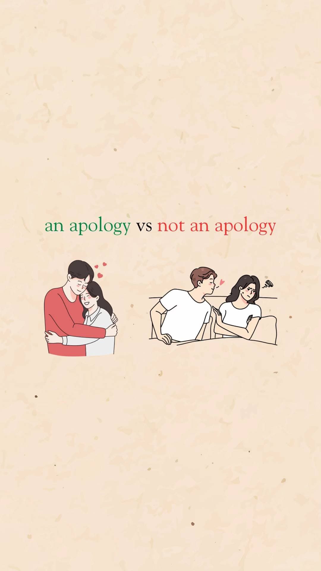 an apology vs not an apology