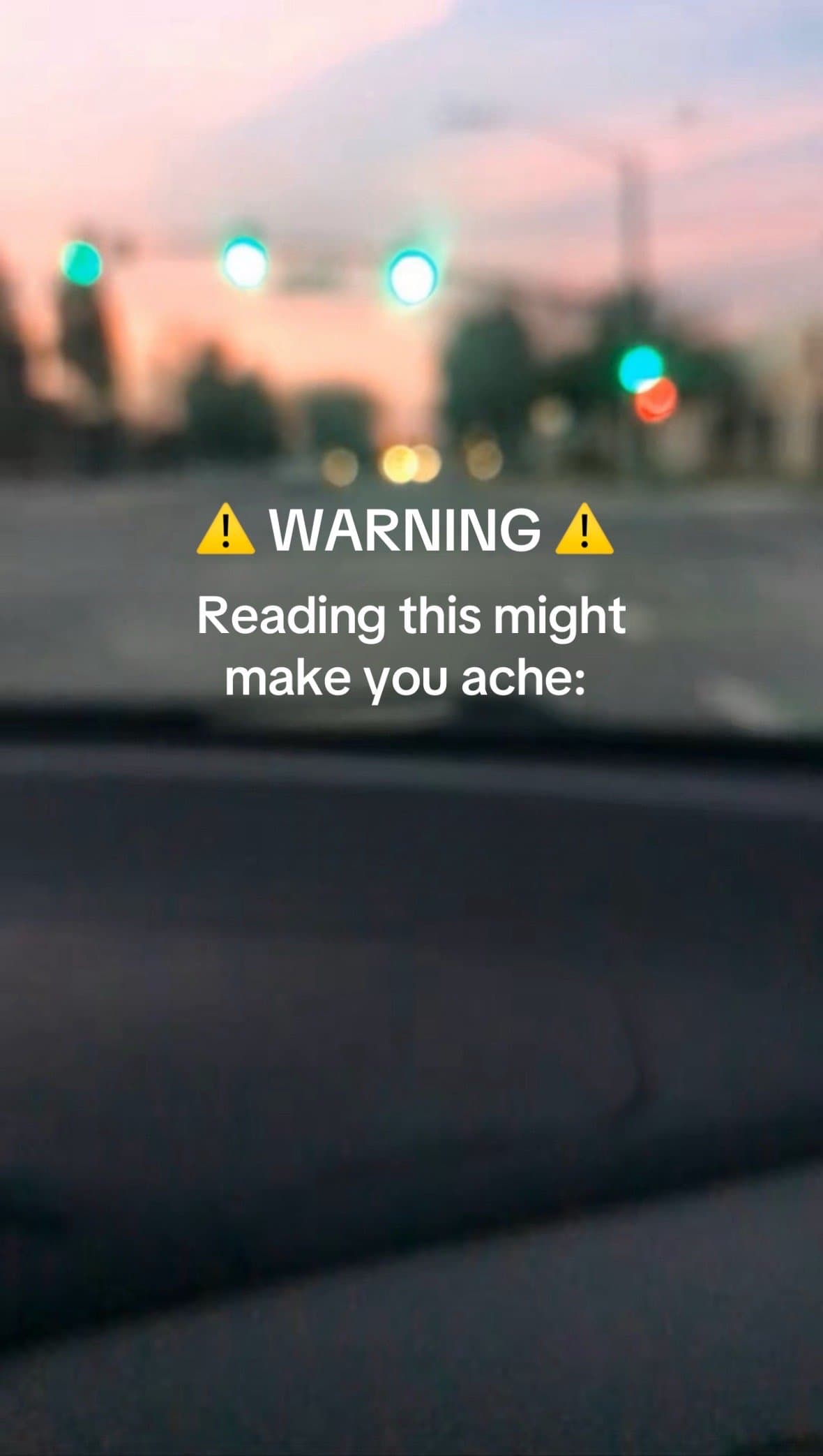 ⚠️ WARNING ⚠️
Reading this might
make you ache: