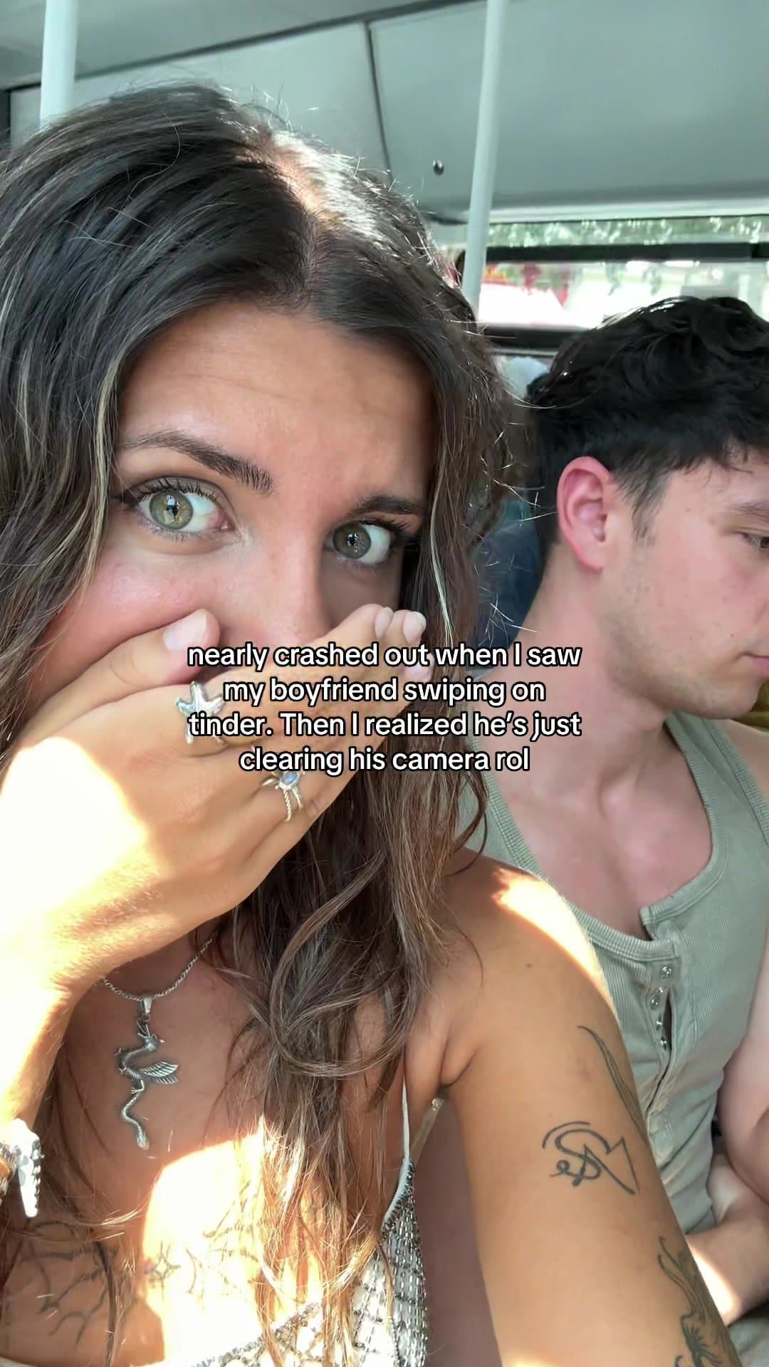 nearly crashed out when I saw
my boyfriend swiping on
tinder. Then I realized he…