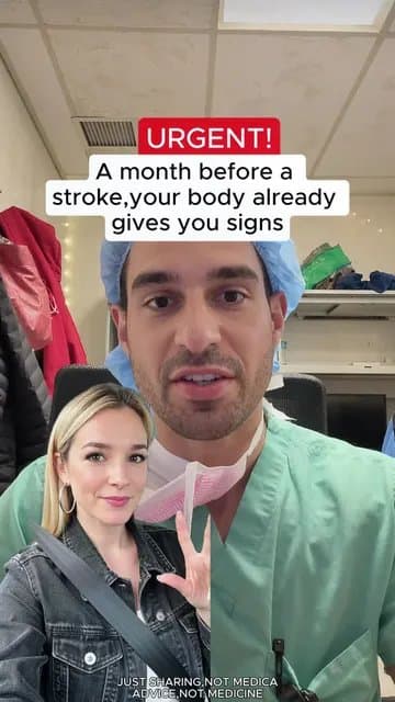URGENT!
A month before a
stroke,your body already
gives you signs

Listen to wha…