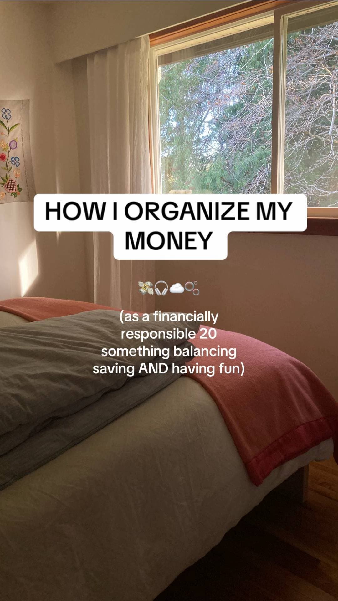HOW I ORGANIZE MY
MONEY
(as a financially
responsible 20
something balancing
sav…