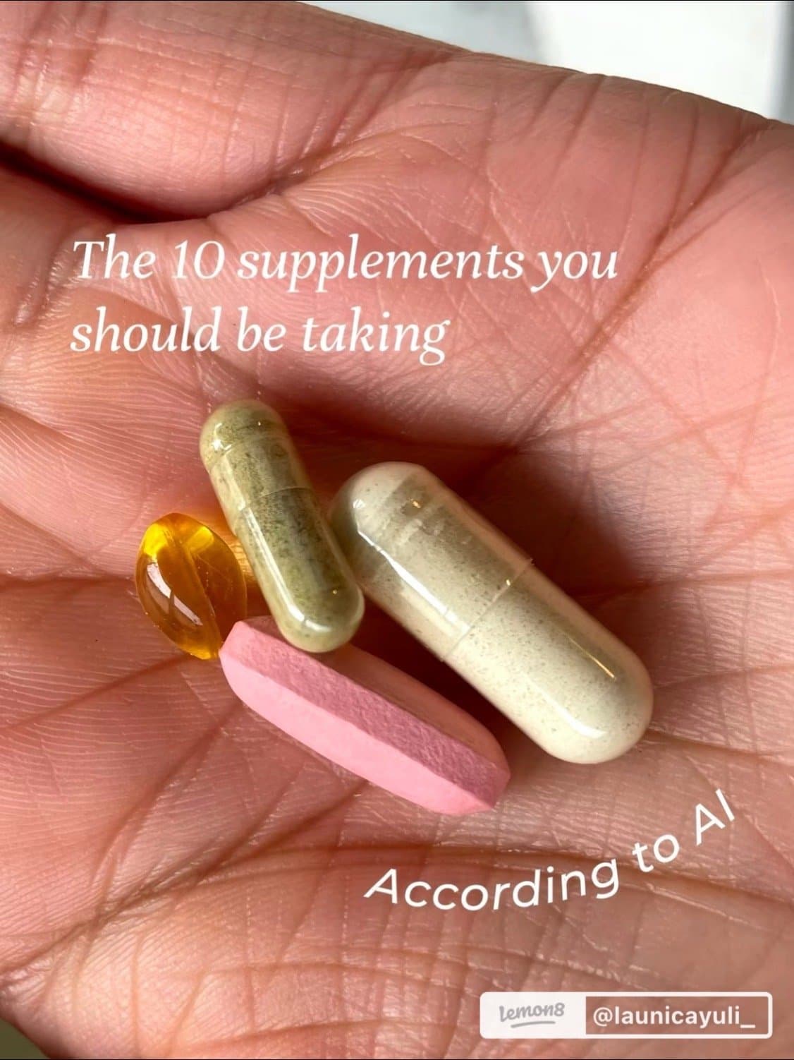 The 10 supplements you
should be taking

According to AI

lemon8 @launicayuli_