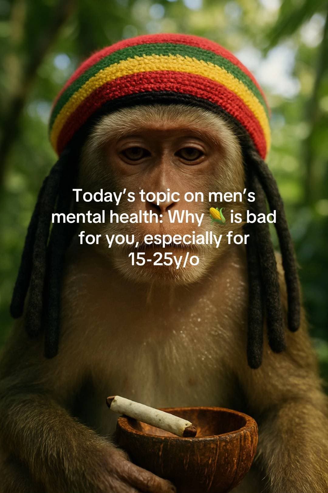 Today's topic on men's
mental health: Why 🌽 is bad
for you, especially for
15-2…