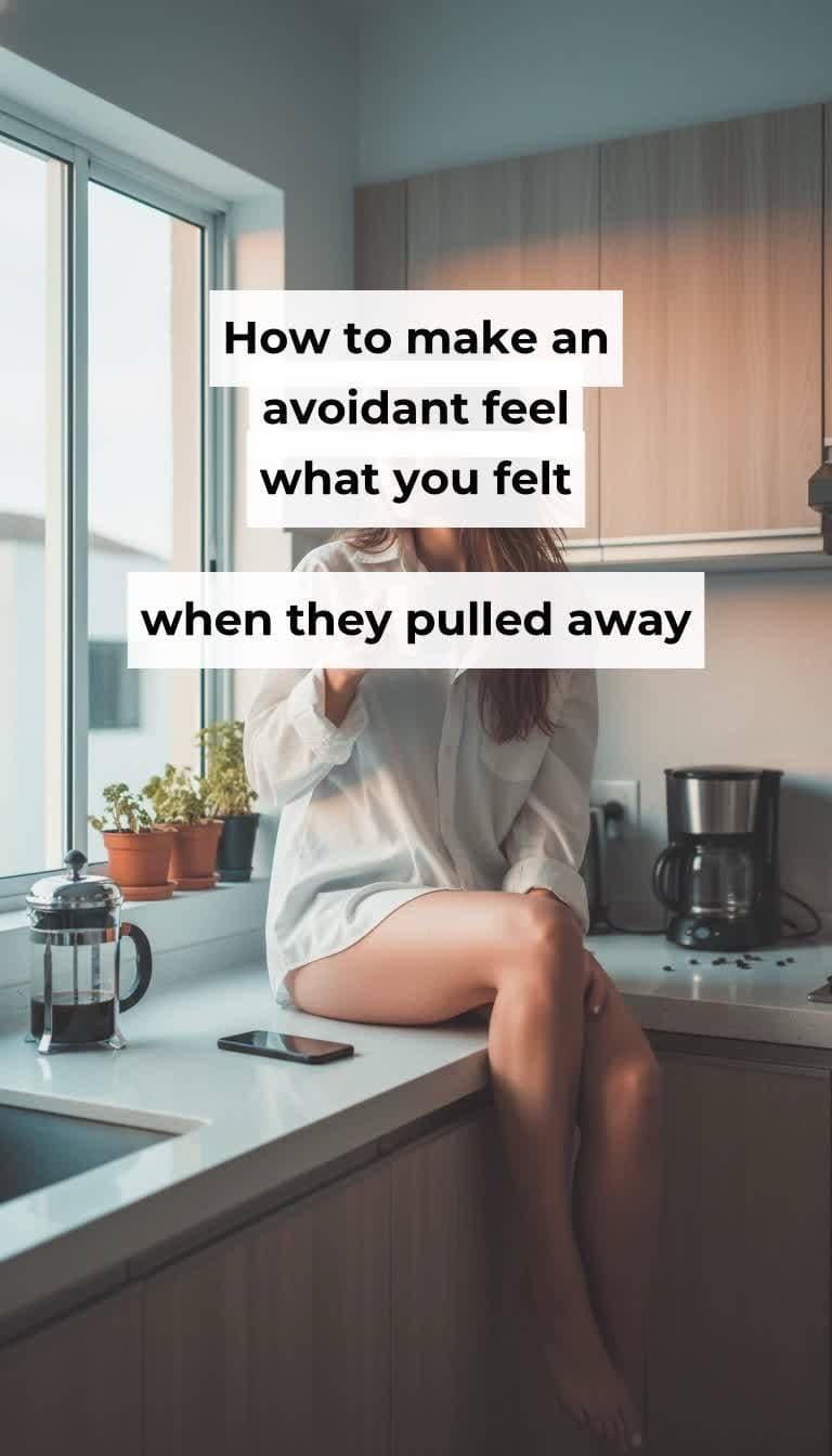 How to make an
avoidant feel
what you felt

when they pulled away