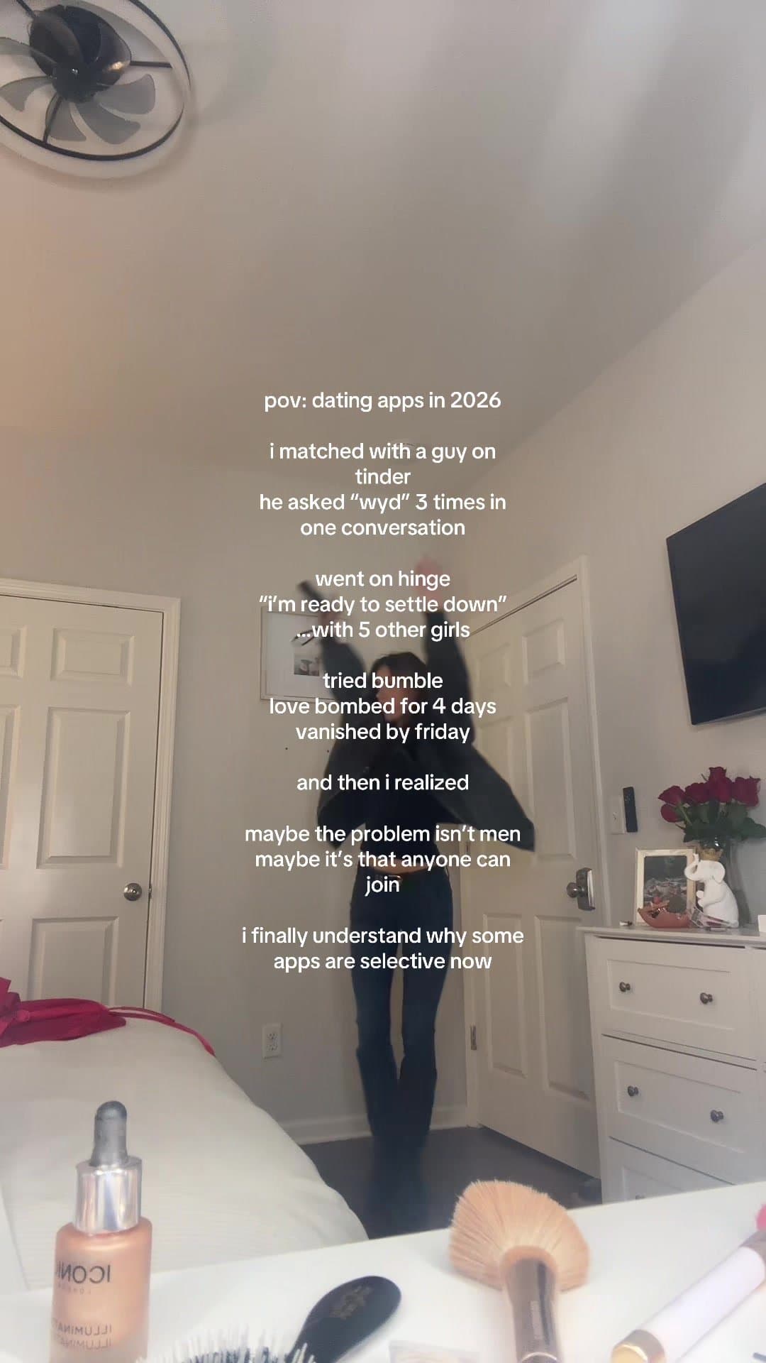 pov: dating apps in 2026
i matched with a guy on
tinder
he asked "wyd" 3 times i…