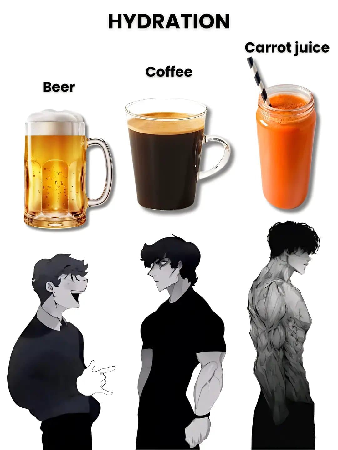 HYDRATION
Beer
Coffee
carrot juice