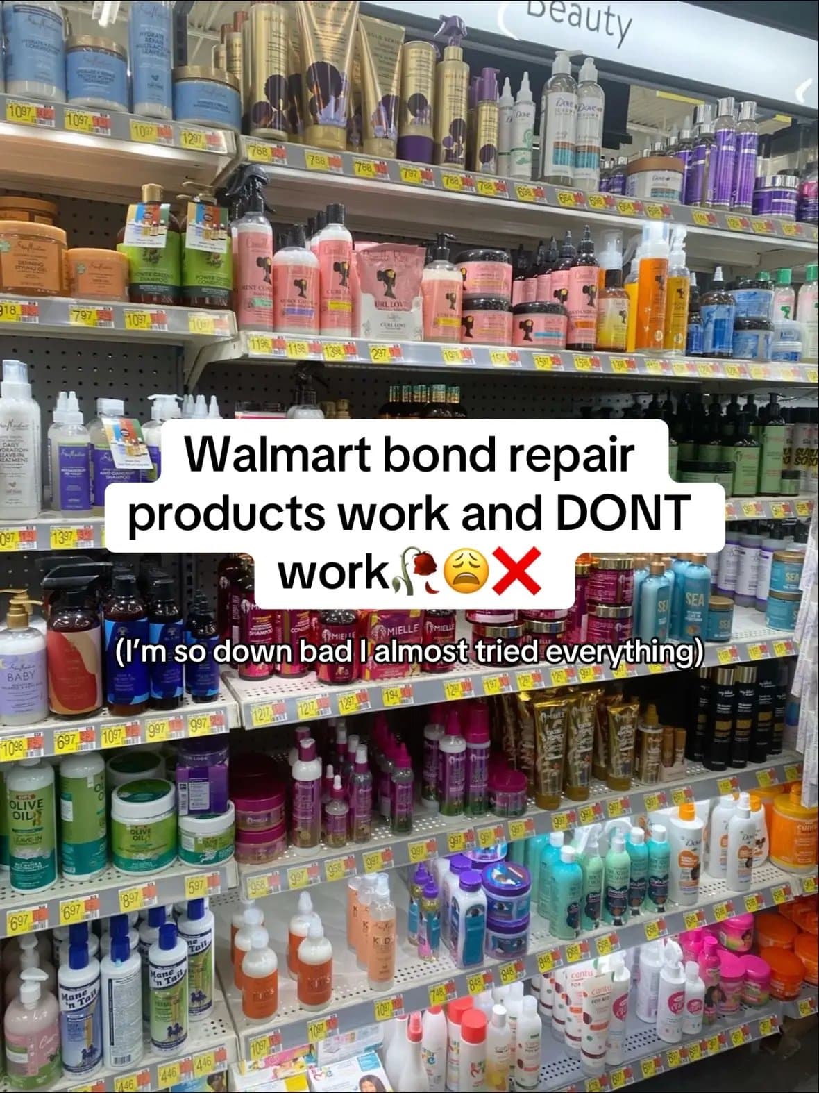 Walmart bond repair
products work and DONT
work 🥀😩❌
(I'm so down bad I almost …