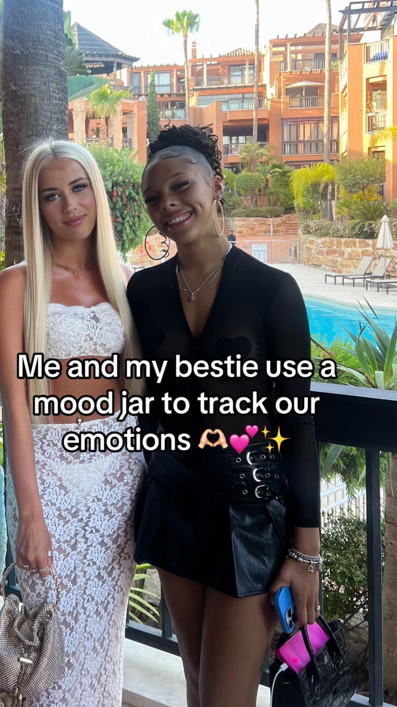 Me and my bestie use a
mood jar to track our
emotions🫶🏻💕✨