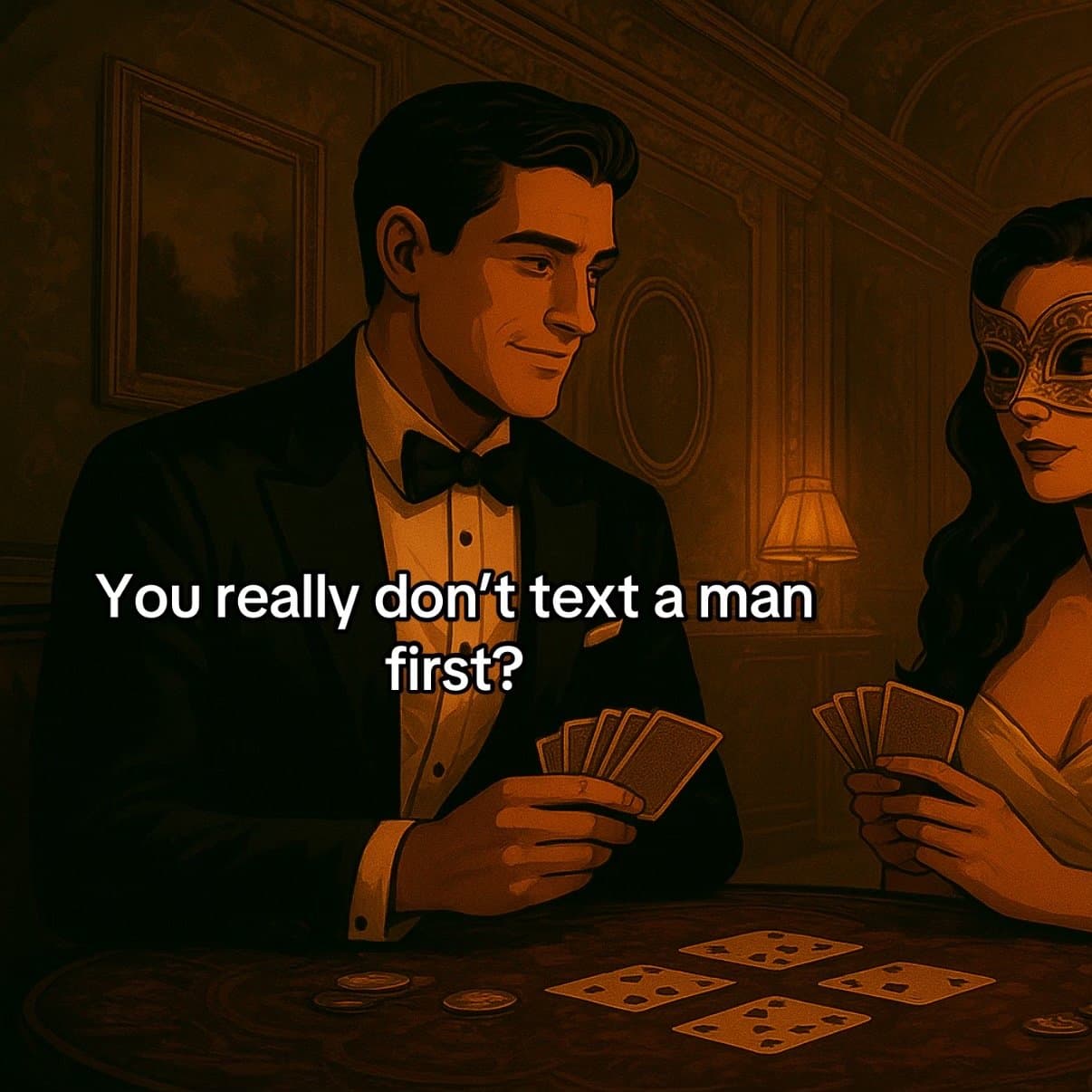 You really don't text a man
first?