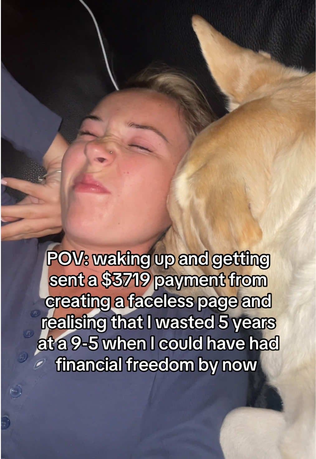 when you get paid $36,000 a year to be a project manager so you pay Millie $90 a…