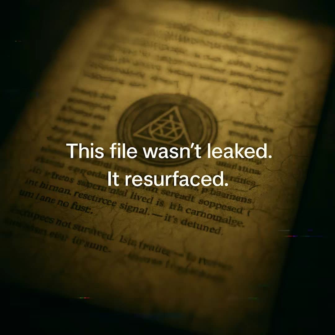 This file wasn't leaked.
It resurfaced.