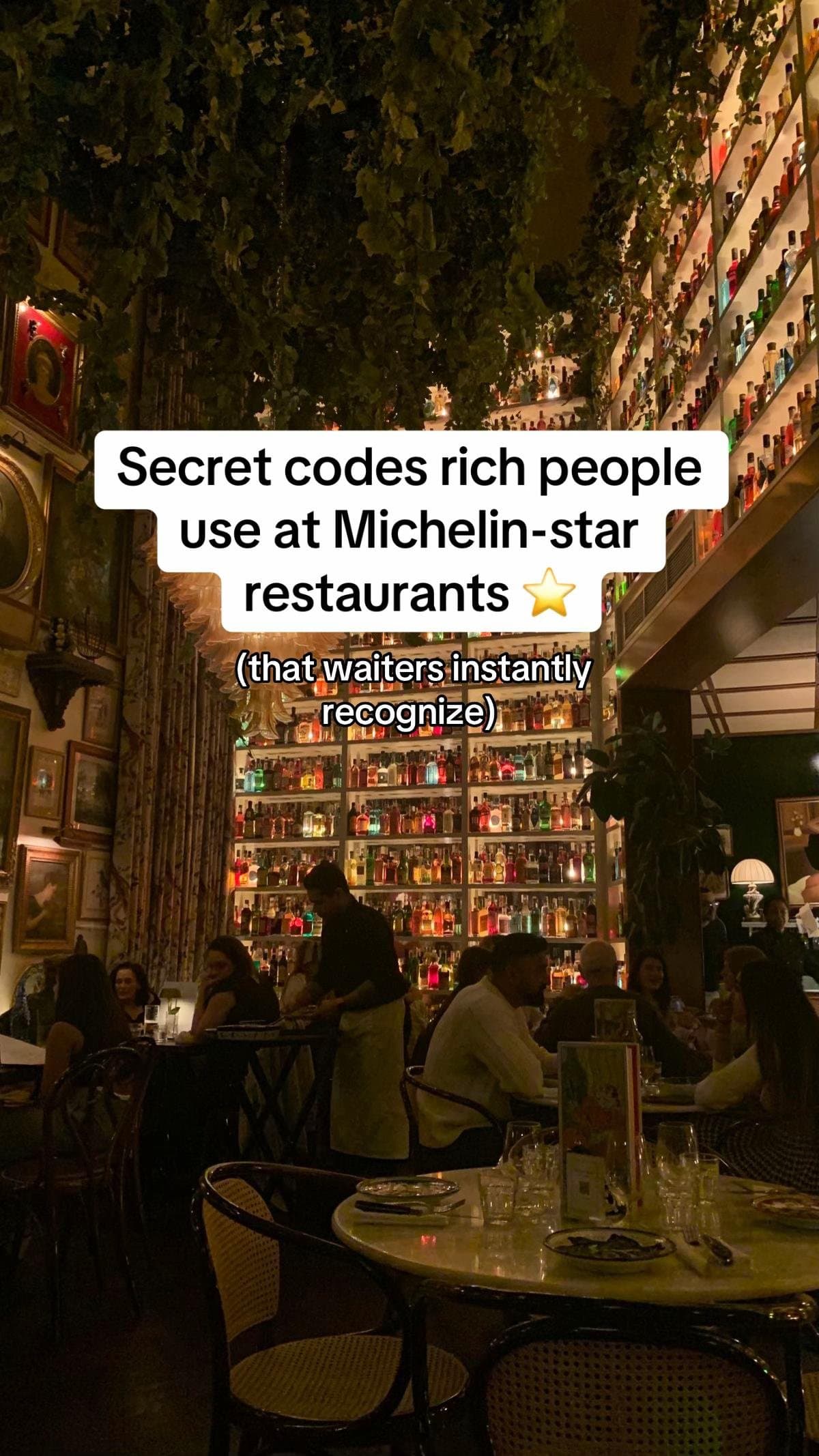 Secret codes rich people
use at Michelin-star
restaurants ⭐️
(that waiters insta…