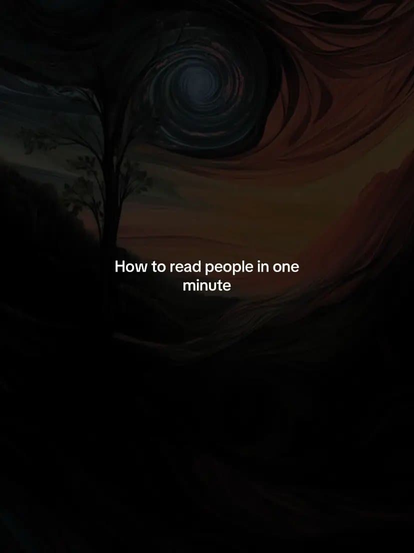 How to read people in one 
minute
