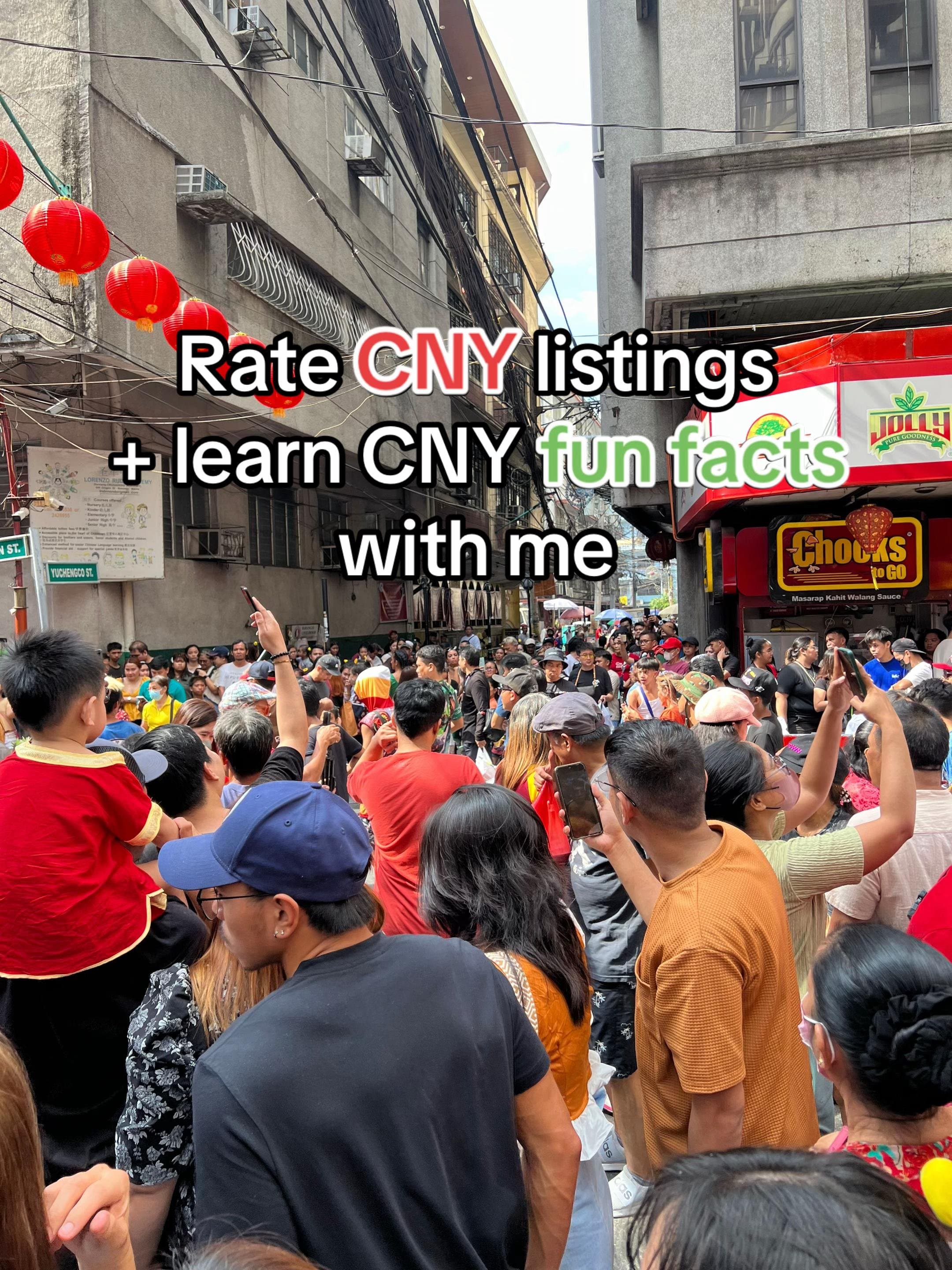 Rate CNY listings
+ learn CNY fun facts
with me