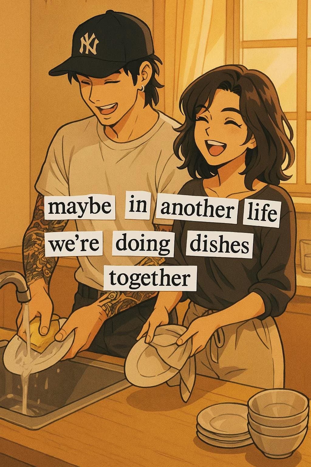 maybe in another life
we're doing dishes
together