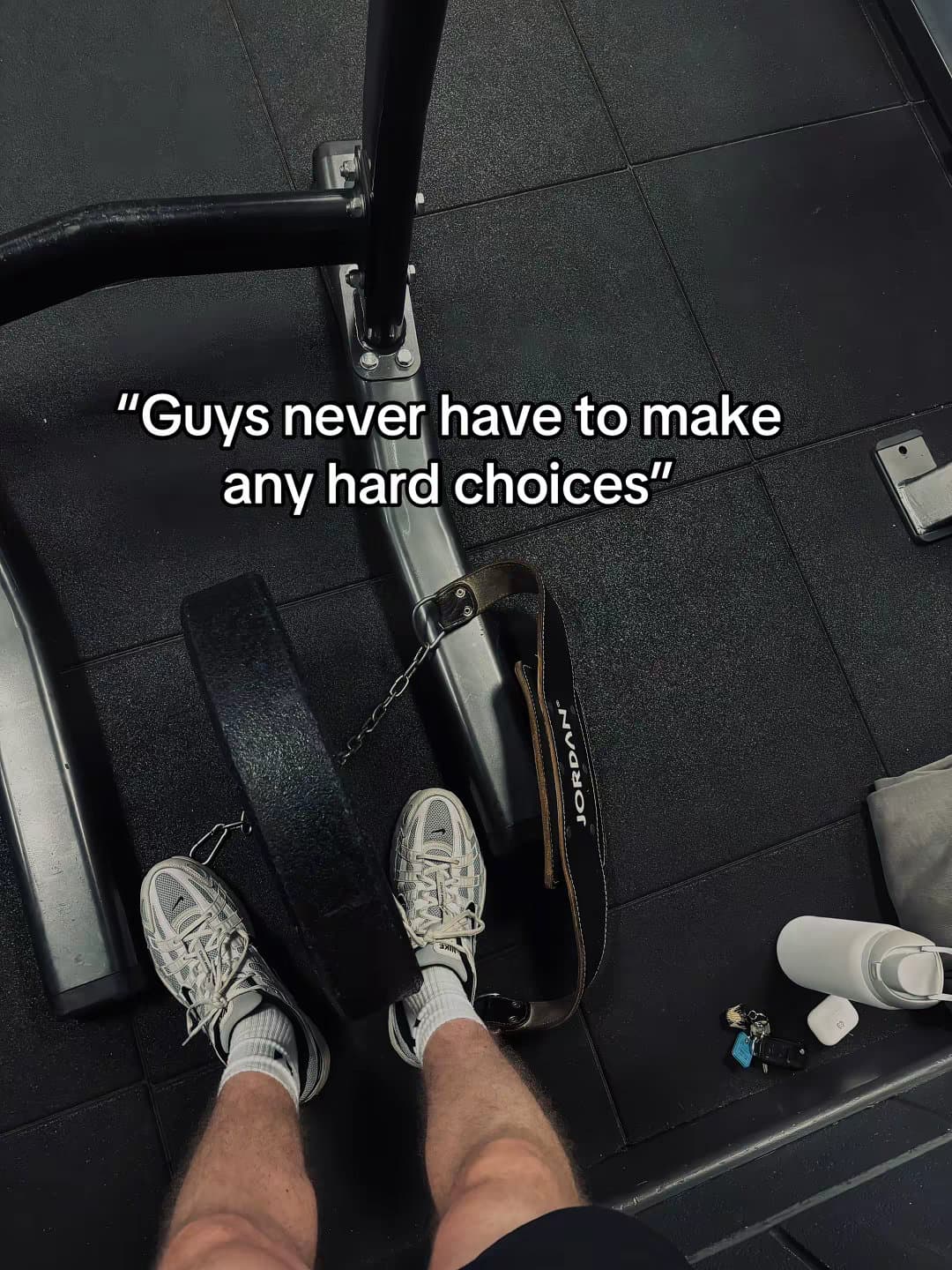 "Guys never have to make any hard choices"