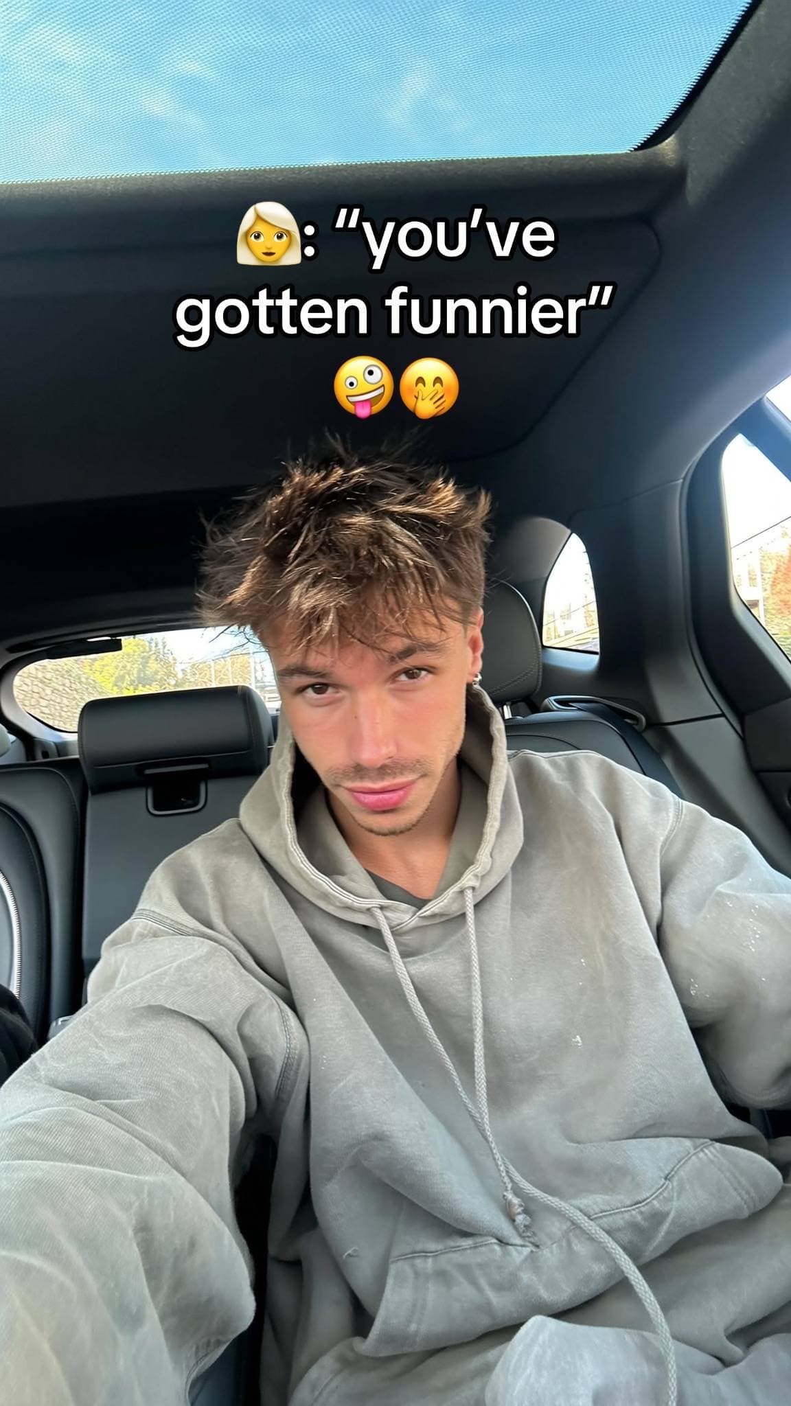 👩: “you’ve
gotten funnier”
🤪🤭