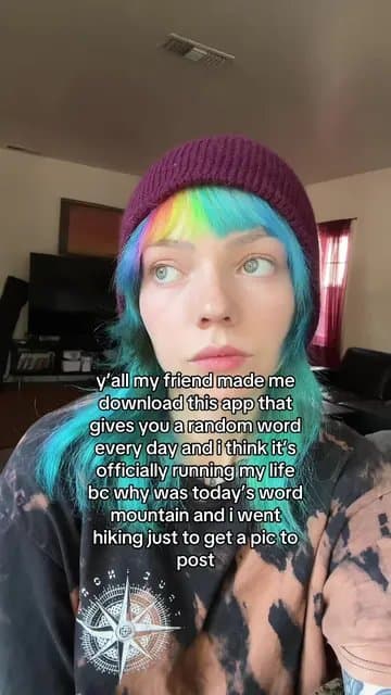 y'all my friend made me
download this app that
gives you a random word
every day…