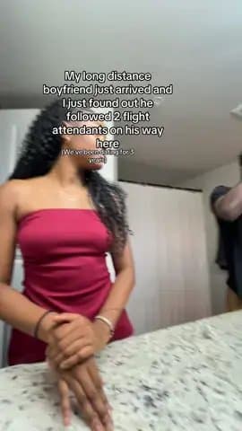 My long distance
boyfriend just arrived and
I just found out he
followed 2 fligh…