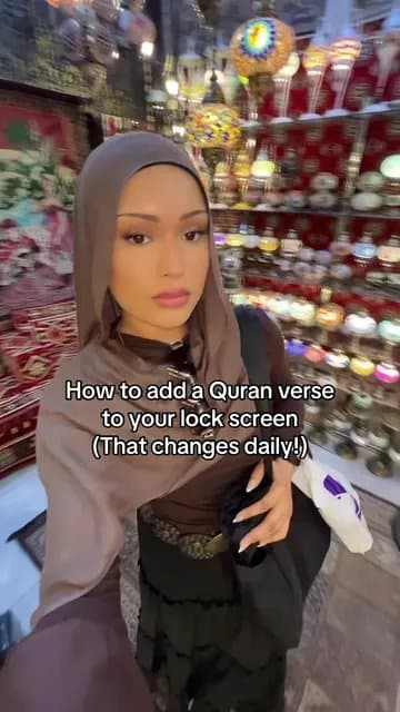 How to add a Quran verse
to your lock screen
(That changes daily!)

When you set…