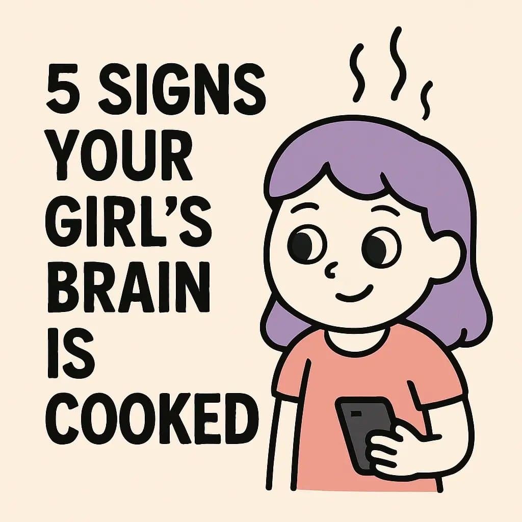 5 SIGNS
YOUR
GIRL’S
BRAIN
IS
COOKED