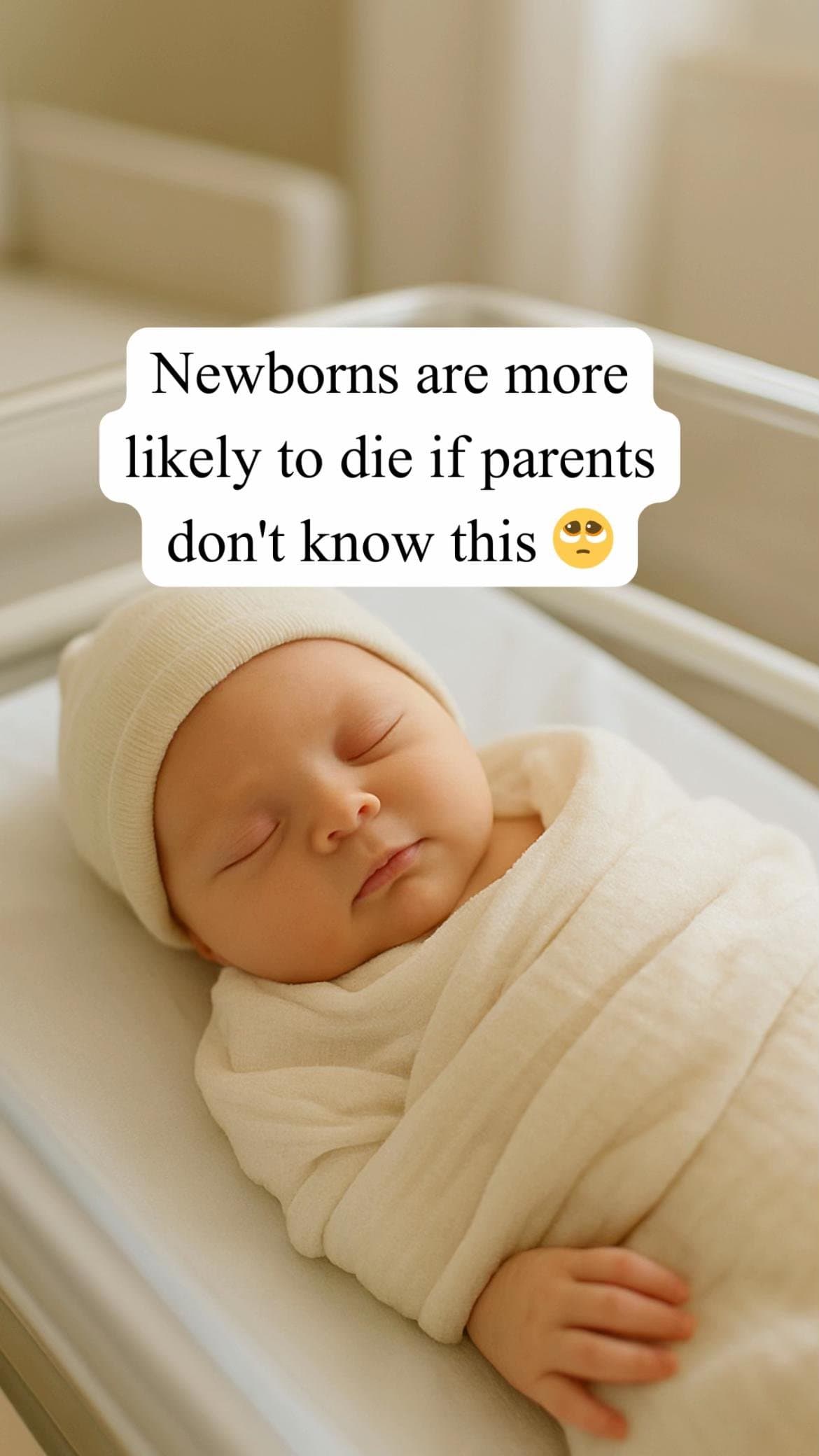 Newborns are more
likely to die if parents
don't know this 🥺