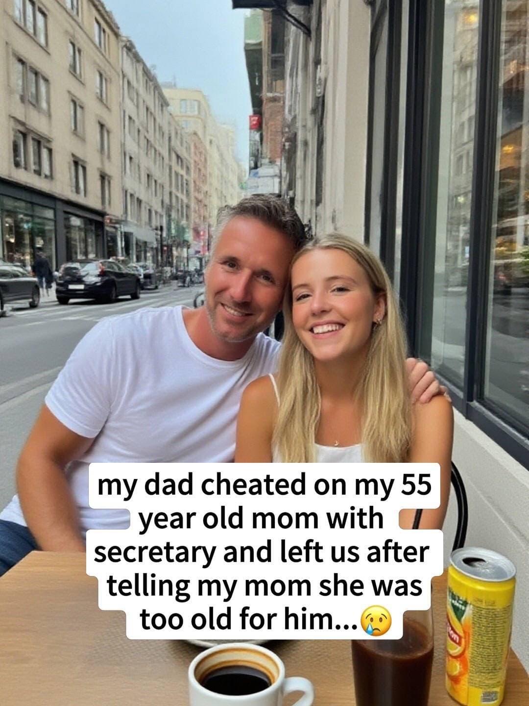 my dad cheated on my 55
year old mom with
secretary and left us after
telling my…