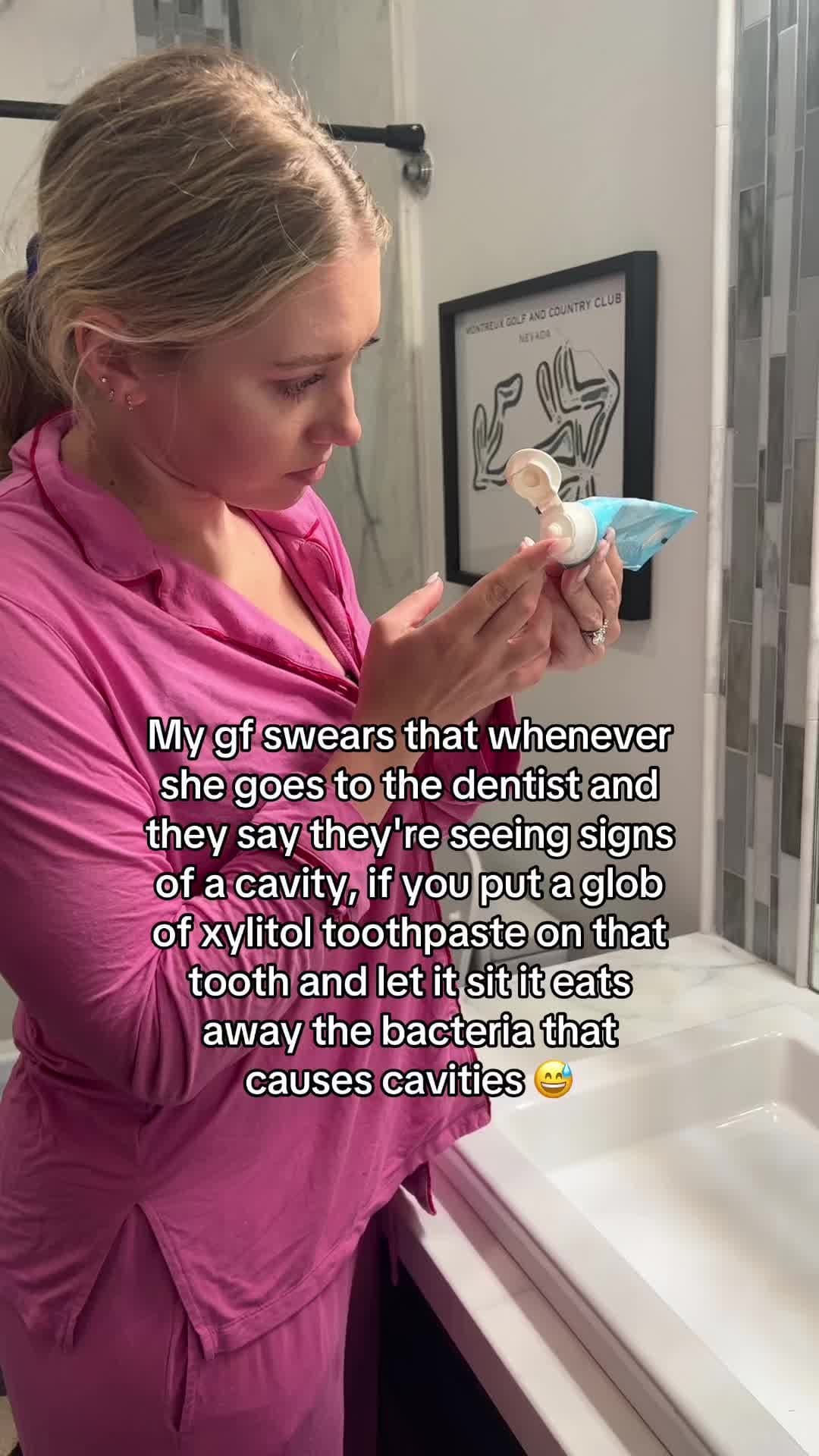 My gf swears that whenever
she goes to the dentist and
they say they're seeing s…