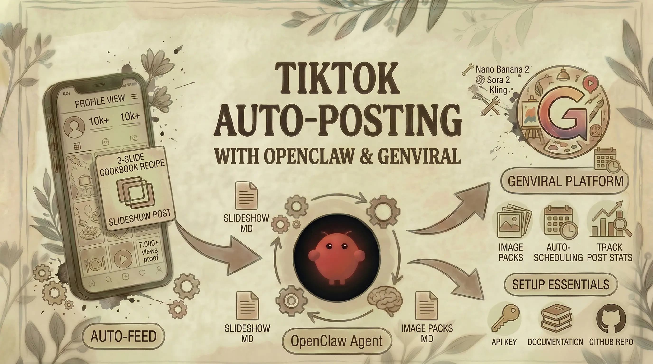 How to Automate TikTok Posting with OpenClaw and Genviral (Step-by-Step)