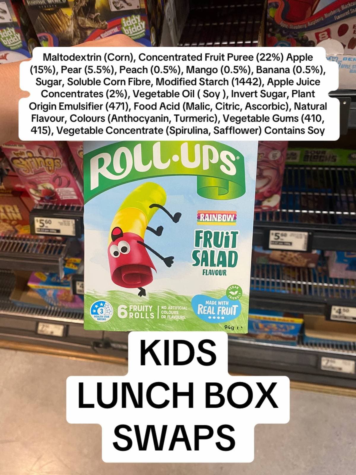 Maltodextrin (Corn), Concentrated Fruit Puree (22%) Apple
(15%), Pear (5.5%), Pe…