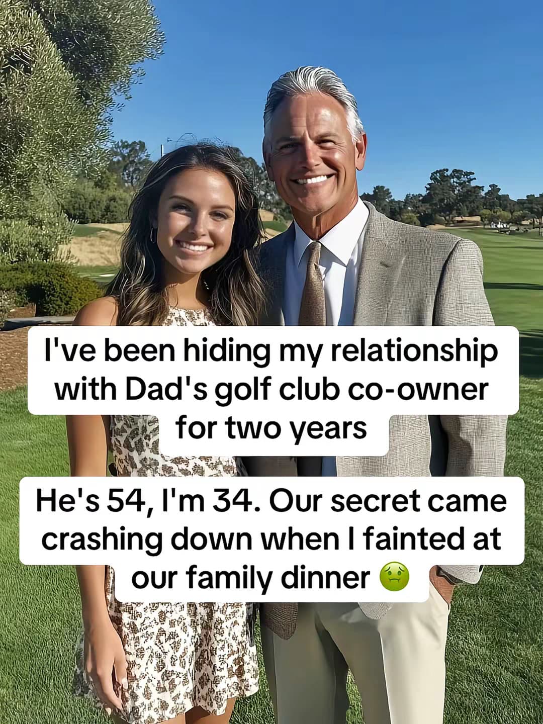 After my divorce, Dad
suggested I help manage events
at his golf club
Didn't exβ¦