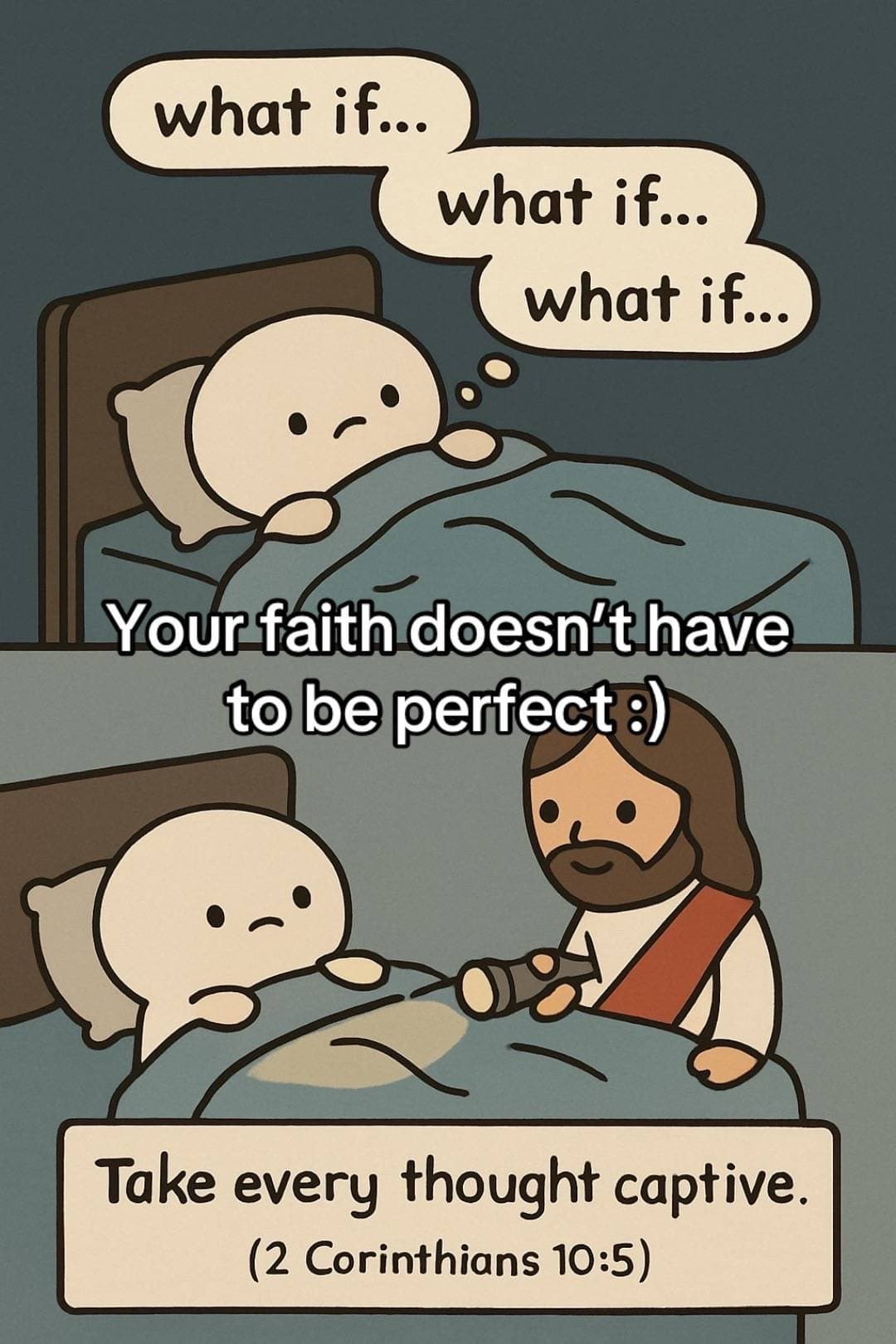 what if...
what if...
what if...
Your faith doesn't have
to be perfect :)
Take e…