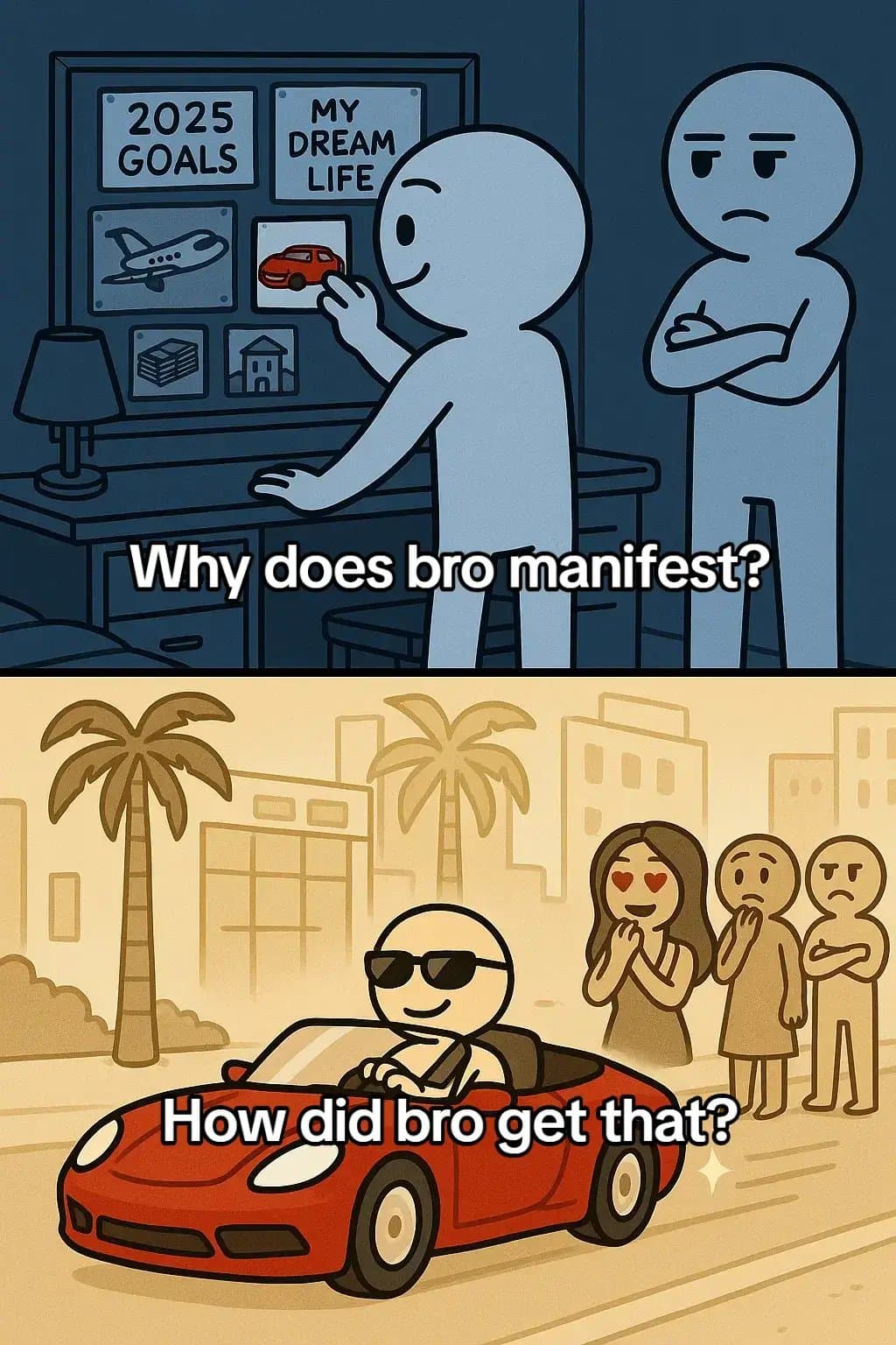Why does bro manifest?
How did bro get that?