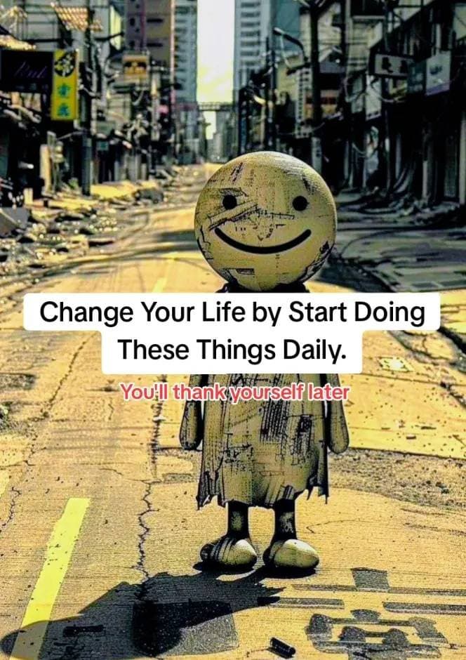 Change Your Life by Start Doing
These Things Daily.
You'll thank yourself later
