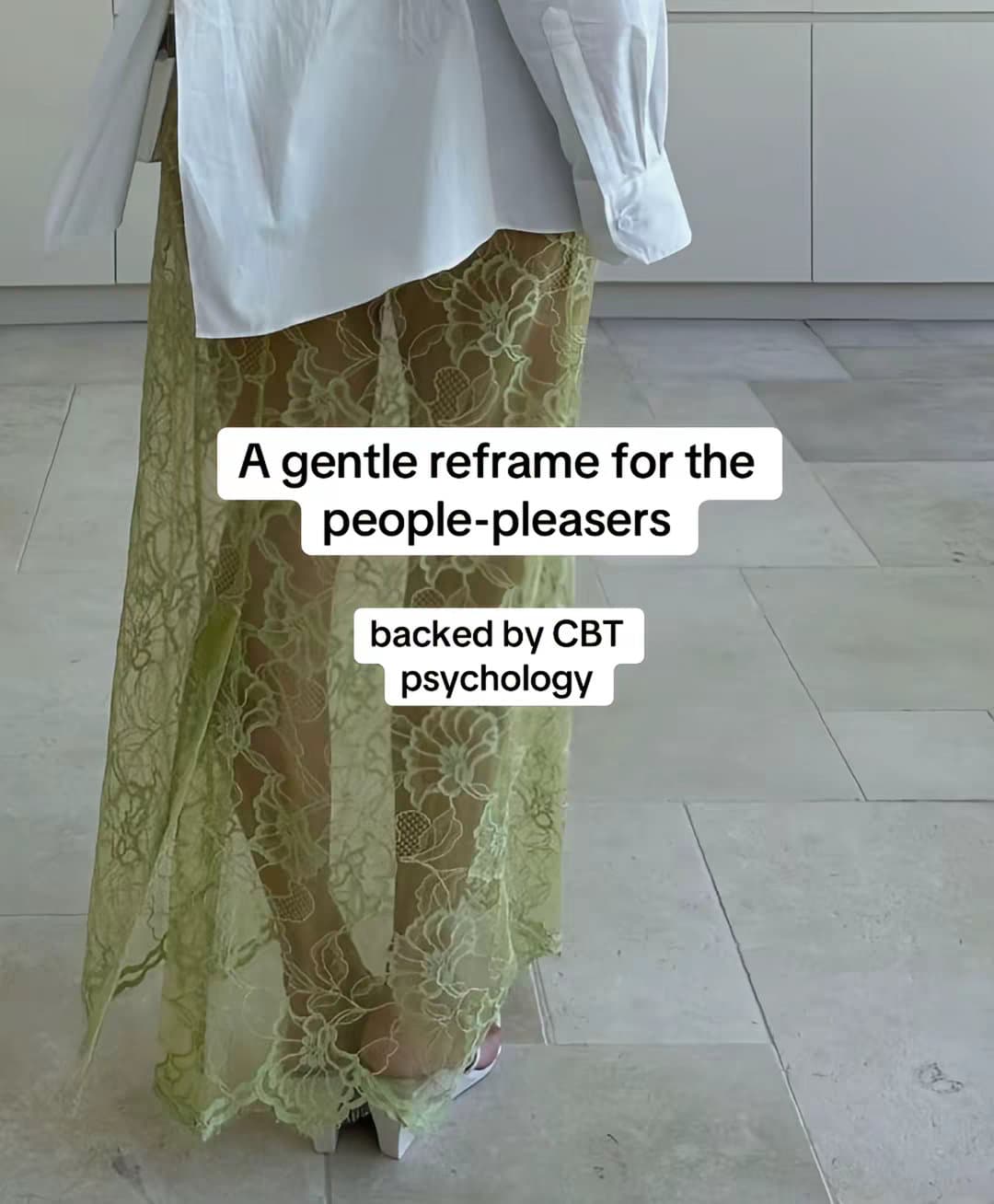 A gentle reframe for the
people-pleasers
backed by CBT
psychology