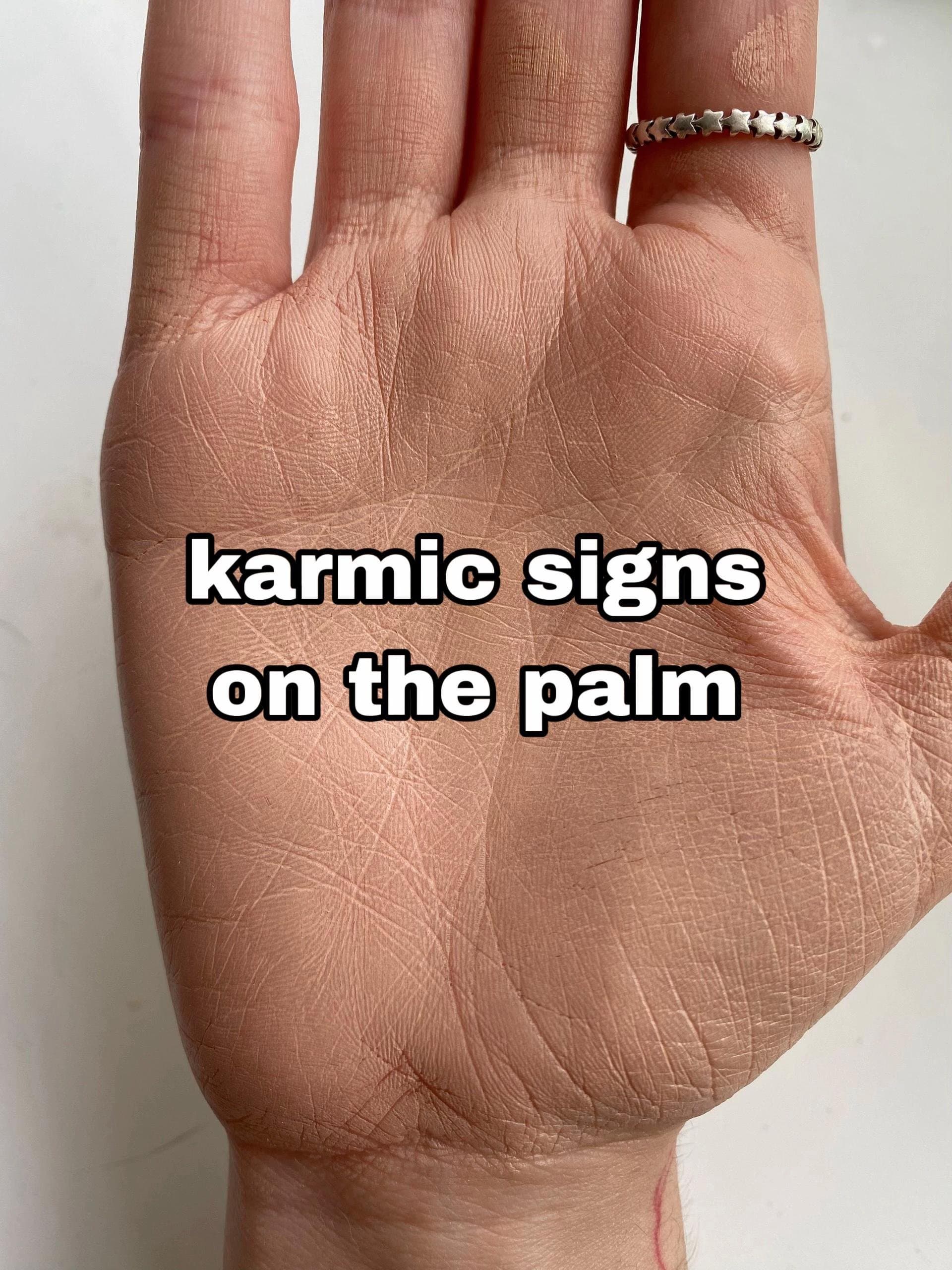 karmic signs
on the palm