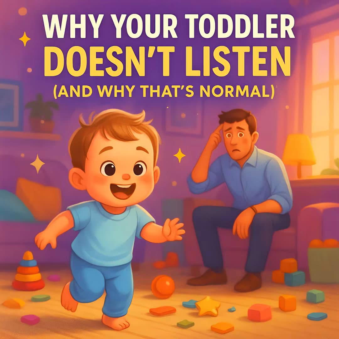 WHY YOUR TODDLER
DOESN'T LISTEN
(AND WHY THAT'S NORMAL)