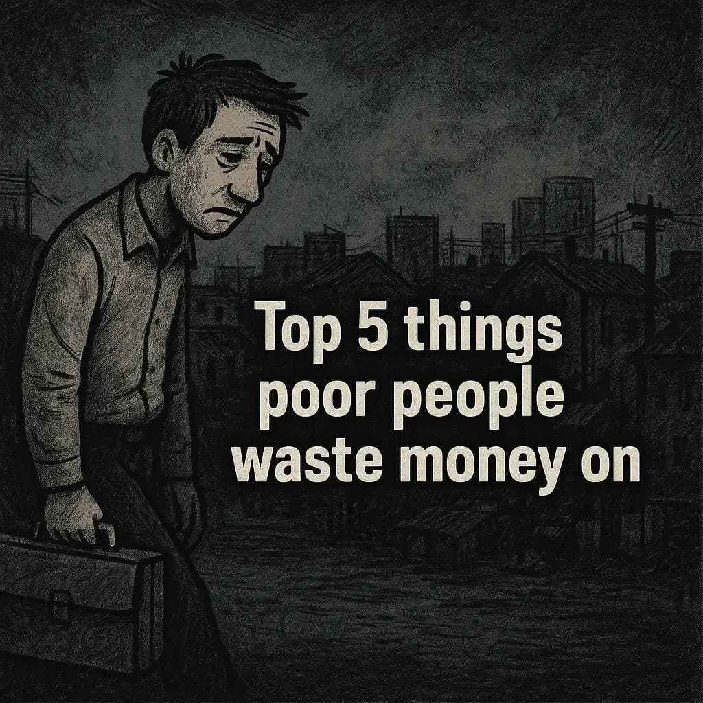 Top 5 things
poor people
waste money on