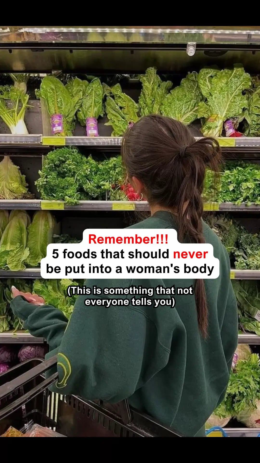 Remember!!!
5 foods that should never be put into a woman's body
(This is someth…