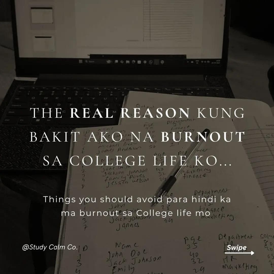 THE REAL REASON KUNG
BAKIT AKO NA BURNOUT
SA COLLEGE LIFE KO...
Things you shouβ¦